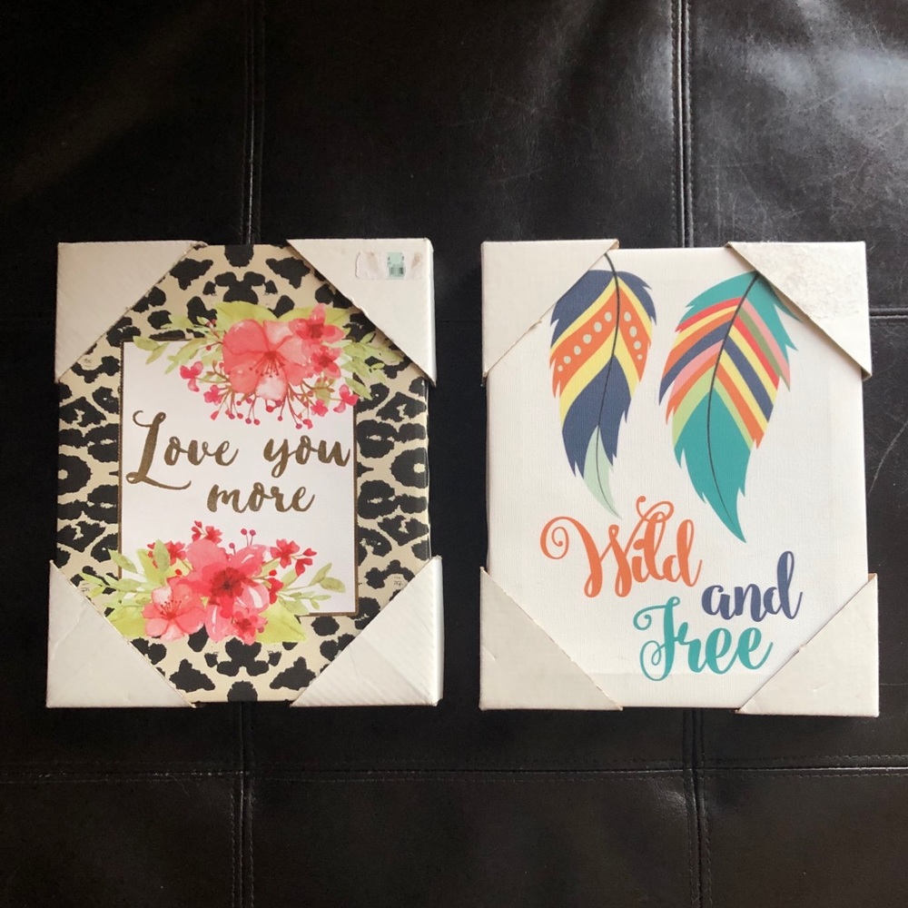 2 Canvas Wall Decorations